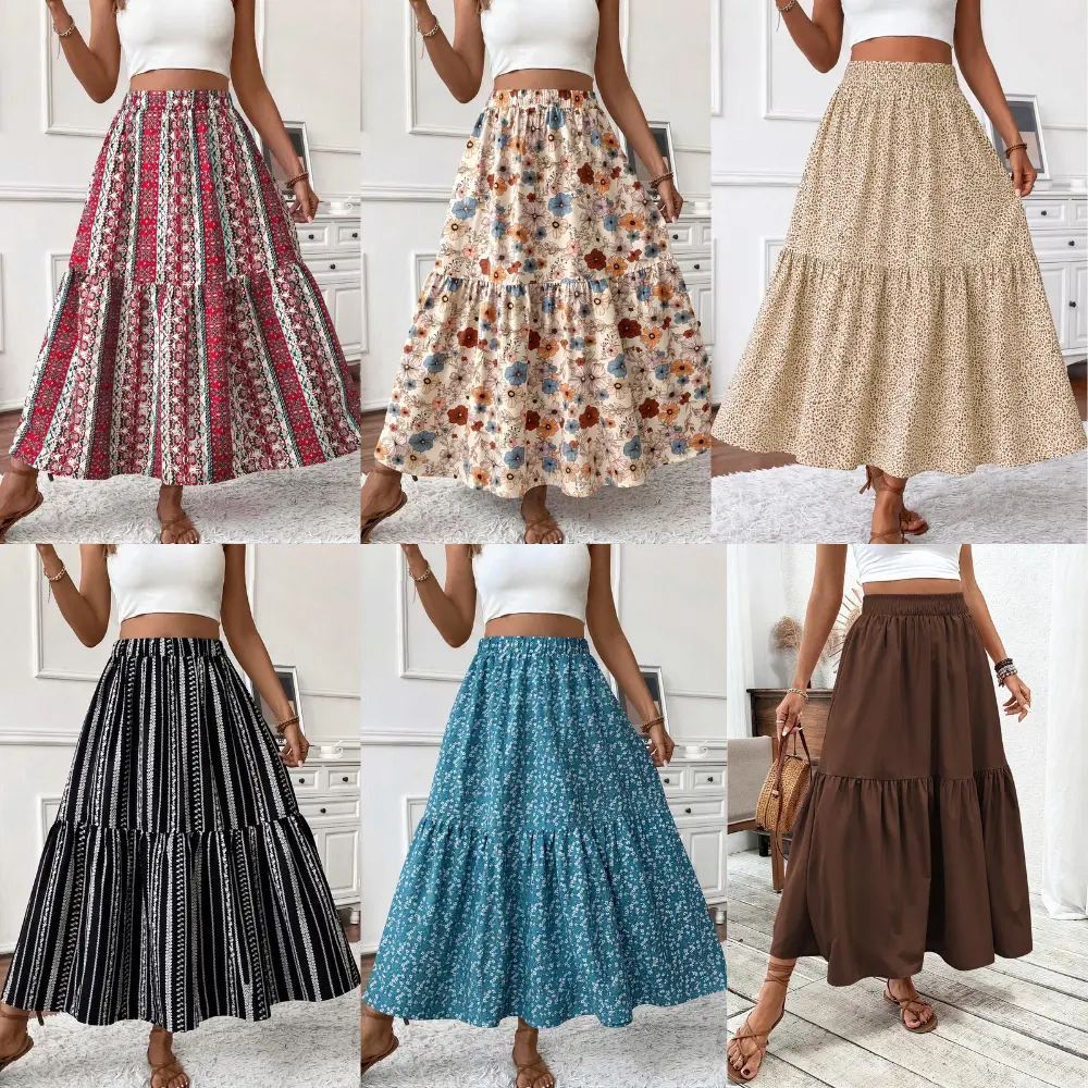TEMOFON Womens Maxi Pleated Skirts Deal: Save $11.99 at Walmart