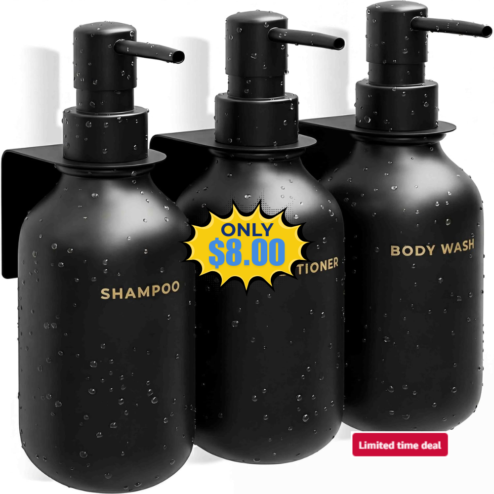 Black Soap Dispenser Set 3-Packs Deal: Save 50%