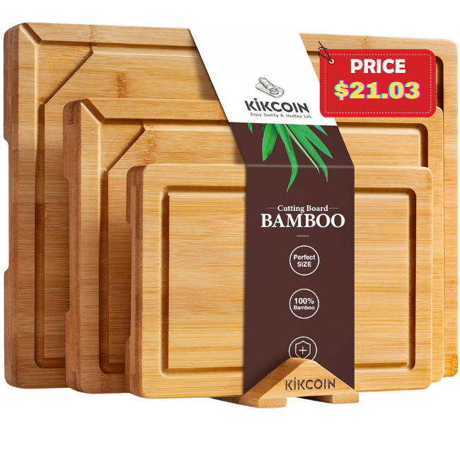 Draining Bamboo Cutting Boards Deal: Save 47%