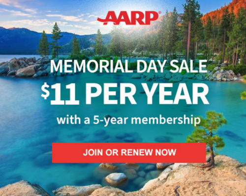AARP 5-Year Membership Deal: $11 per year