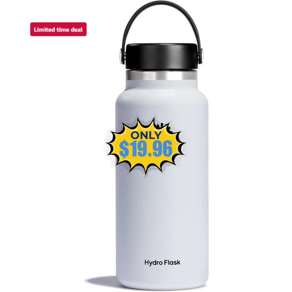 Hydro Flask Water Bottle 32 Oz White Deal: Save 56%
