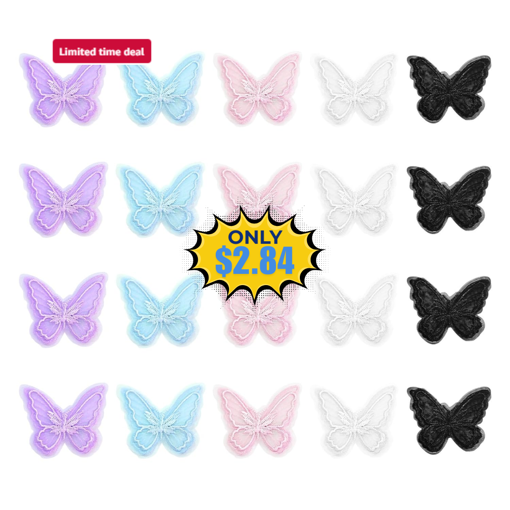 20Pcs Butterfly Hair Clips Deal: Save 50%