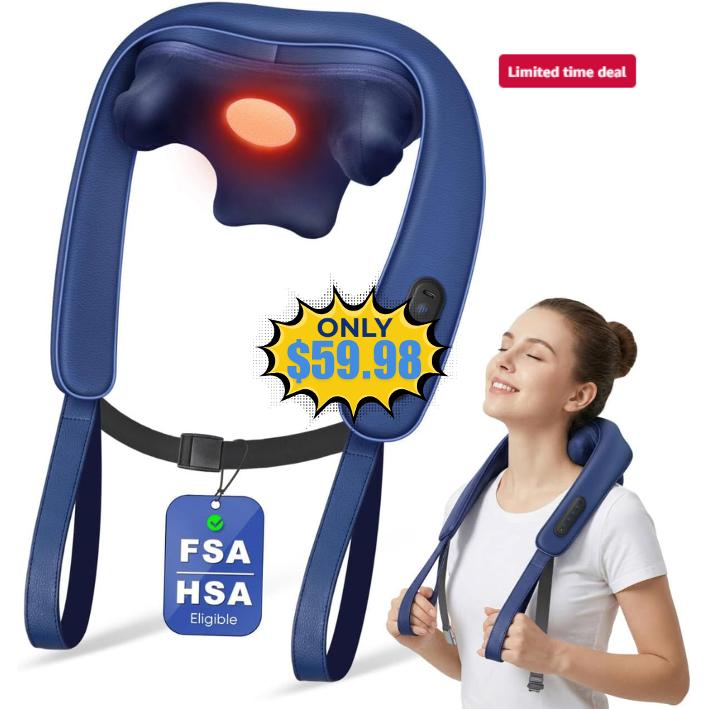 Neck & Shoulder Massager with Heat Deal: Save 40%