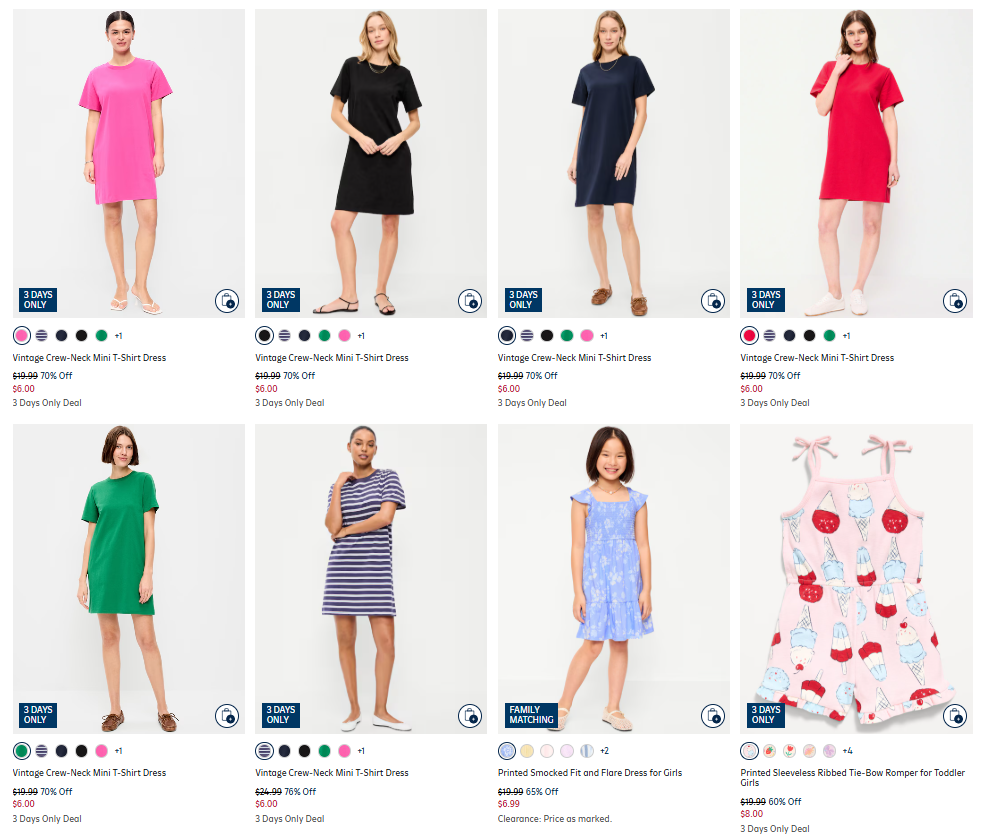 Dresses and Rompers Sale at Old Navy: From $6.00