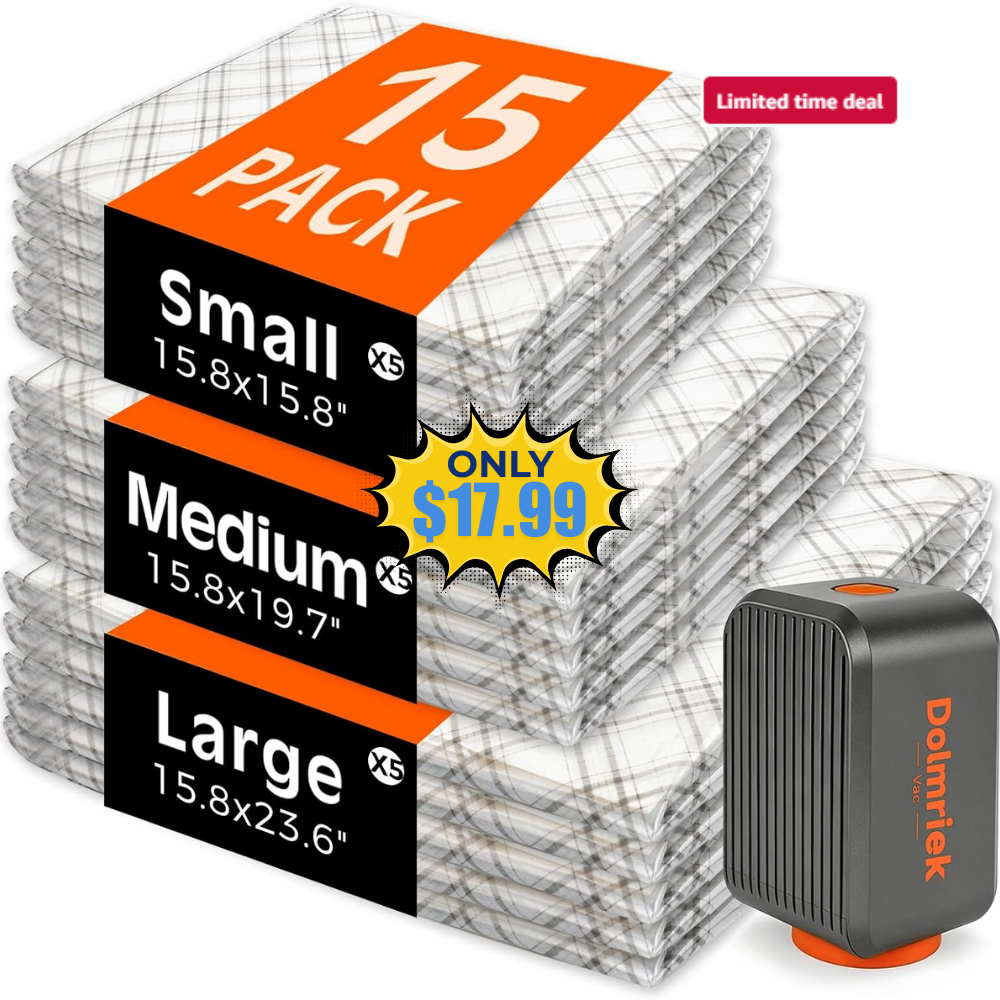 15pcs Vacuum Seal Bags 40% Off