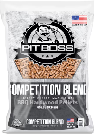 Pit Boss Competition Blend 40lb Wood Pellets bag available at Lowe's for $12 with discount