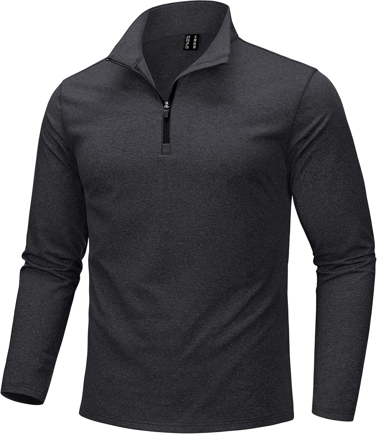 KEFITEVD Mens Quarter Zip Pullover Long Sleeve Black Sweatsh deal at Amazon