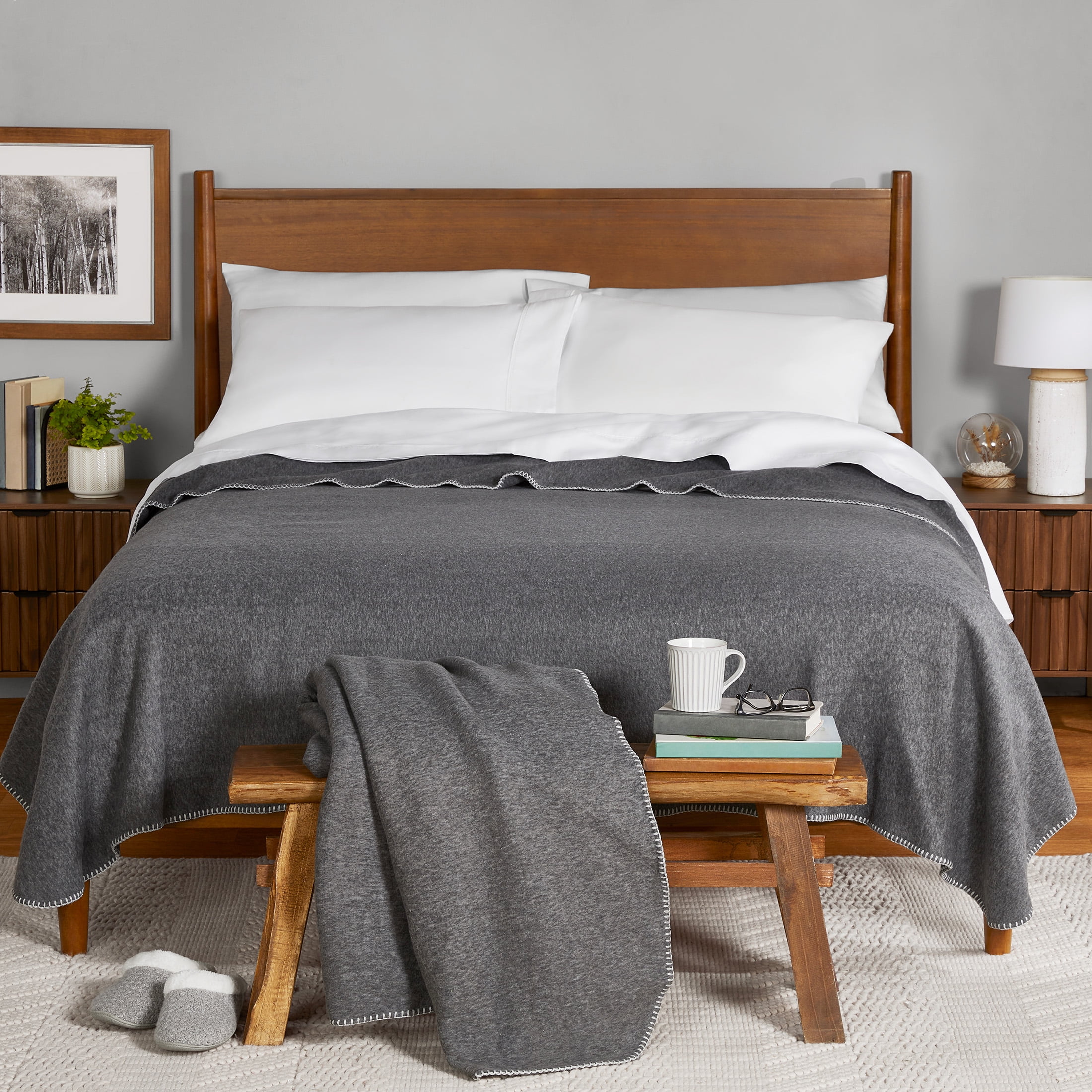 2-Pack Mainstays Fleece Bed Blankets Deal at Walmart: $9.97