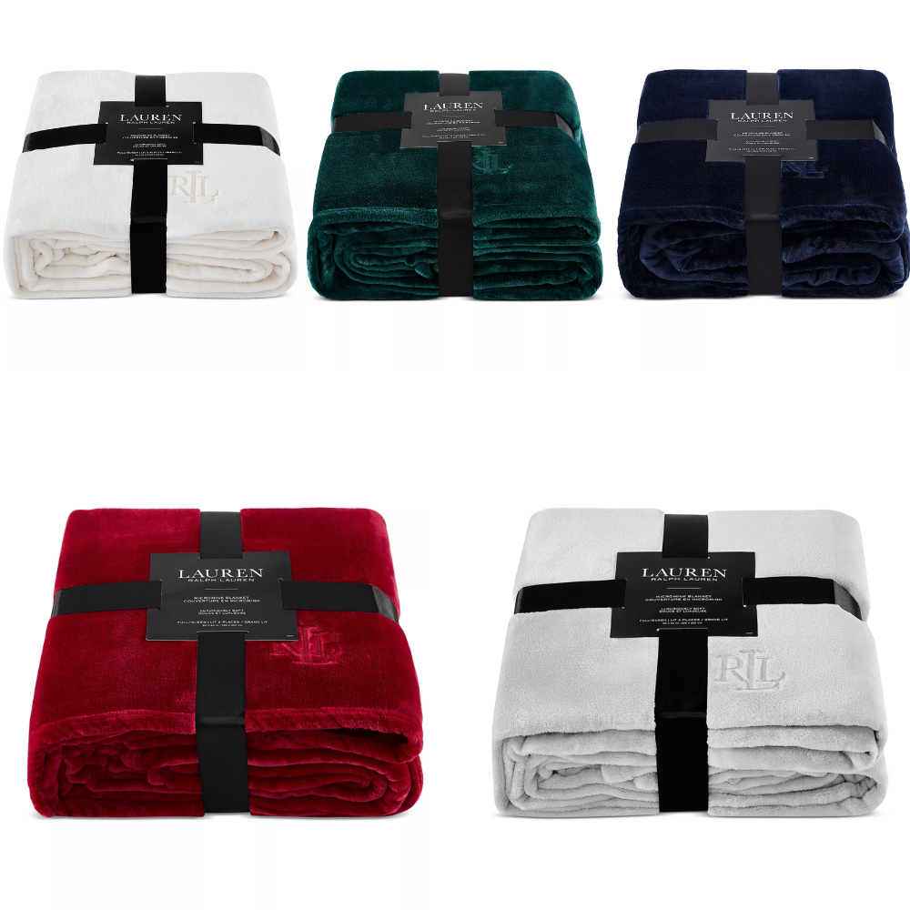 Lauren Ralph Lauren Micromink Plush Blanket Deal at Macy’s: Save 60%