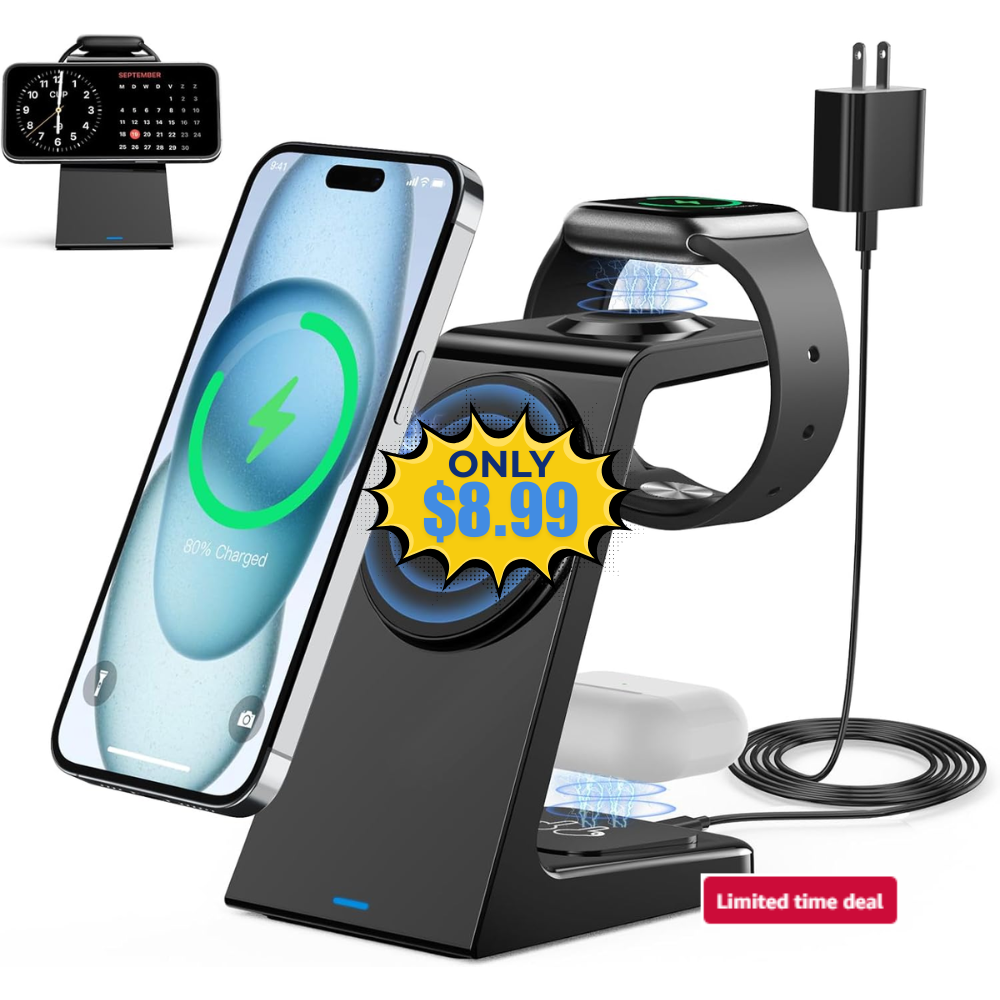 3 in 1 Magnetic Wireless Charging Station Deal: Save 25%