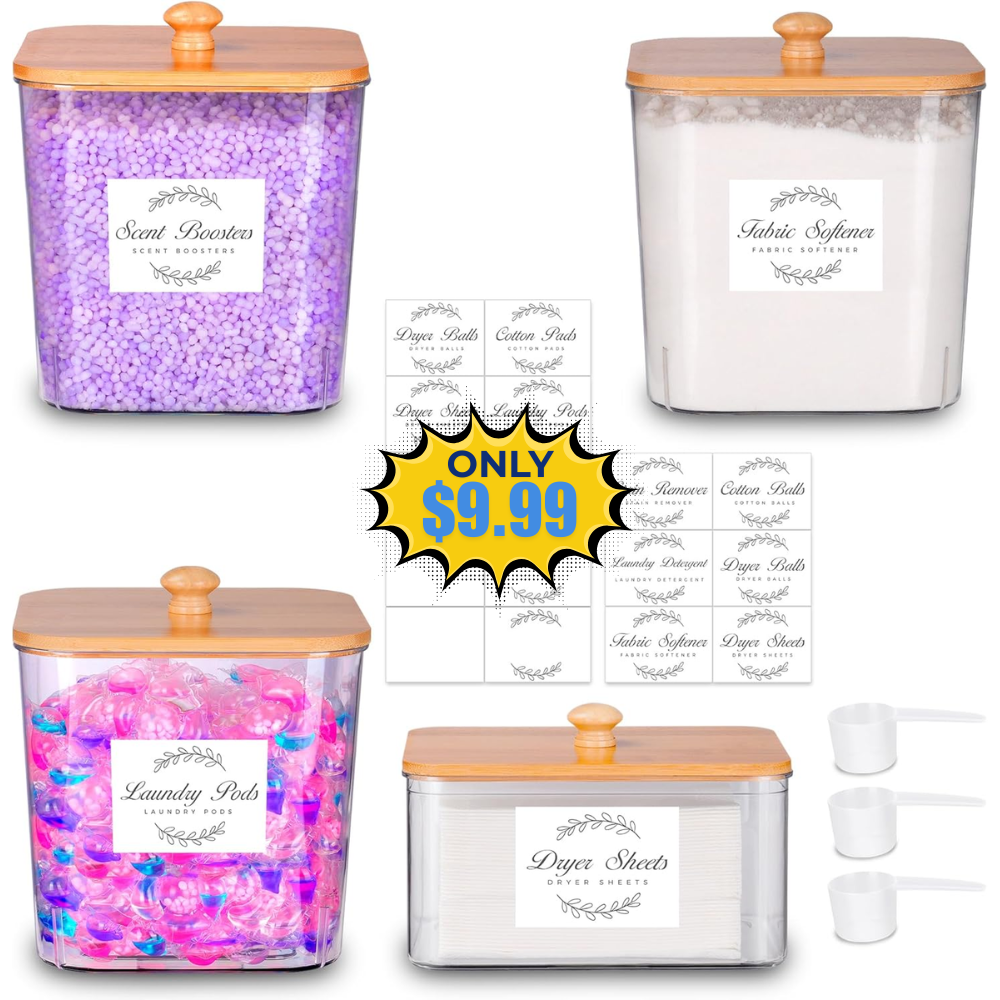 efluky 4 Pack Laundry Pods Container Deal: Save 26%