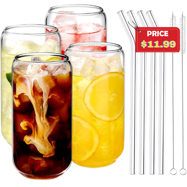 Drinking Glasses and Glass Straw Set Promo: Save with AR78333E