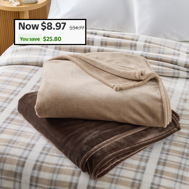 Velvet Plush Soft Bed Blanket Deal: Save $25.80 at Walmart