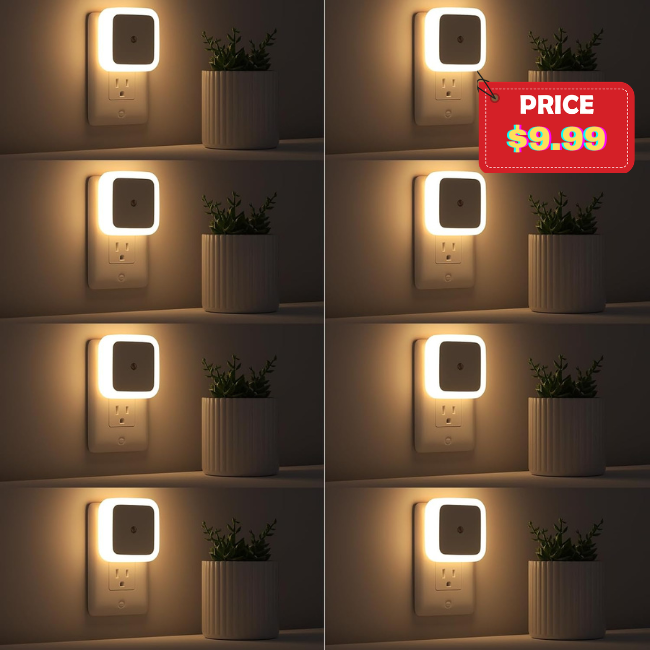 8-Pack Plug in Night Light Deal