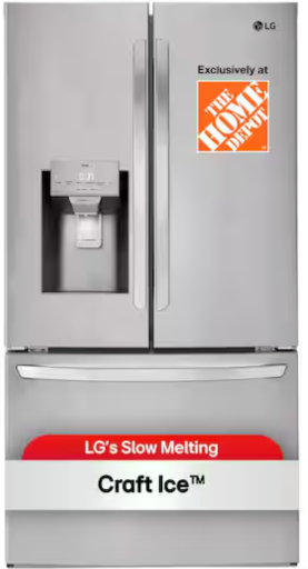 LG 28 cu. ft. 3 Door French Door Refrigerator at Home Depot