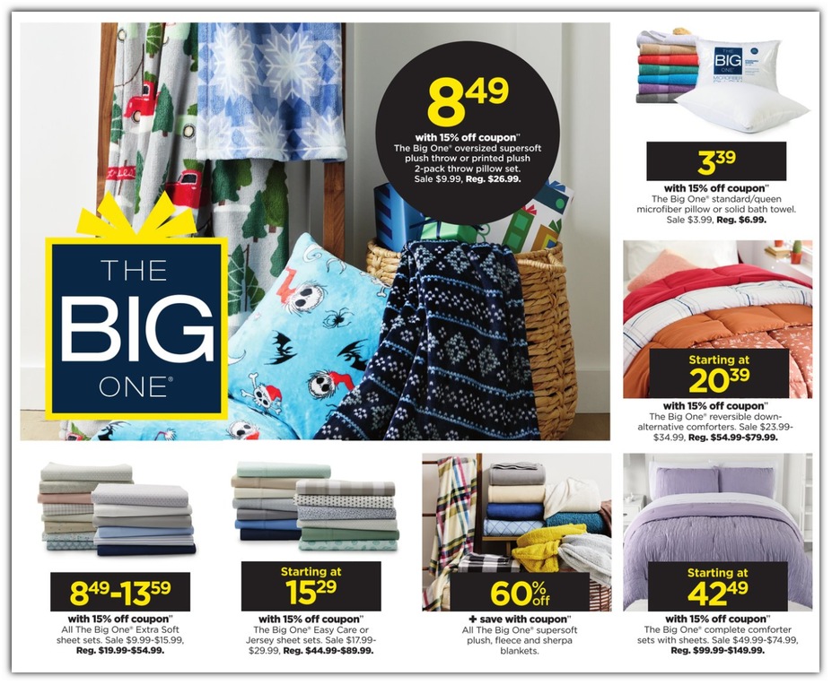 The Big One Bath Towels or Pillows Deal: 15% off at Kohl’s