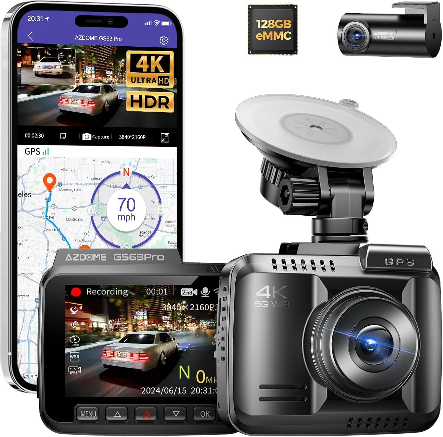 AZDOME 4K Dash Cam Only $79.99 at Amazon