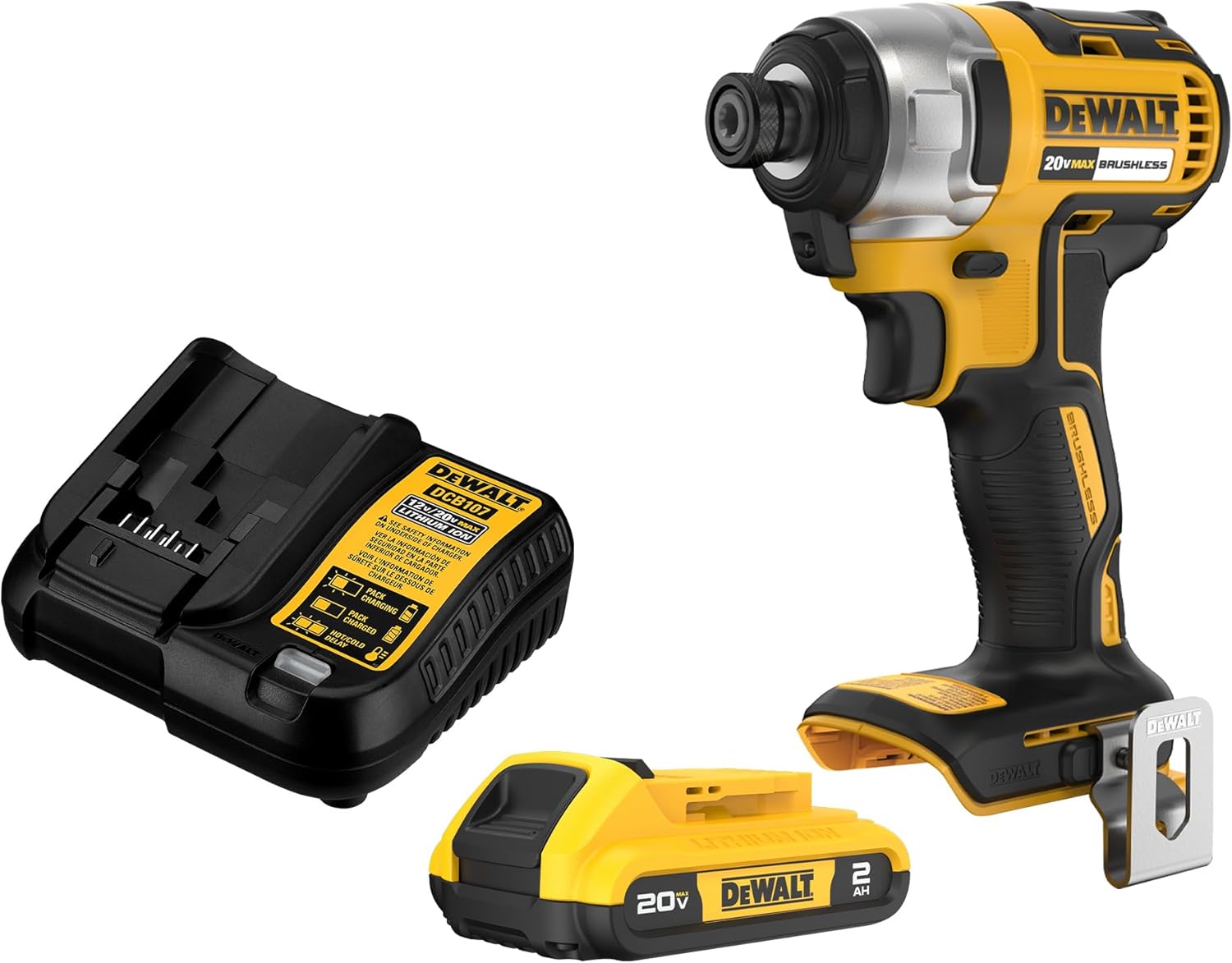 DEWALT 20V MAX 1/4 Inch Impact Driver with Battery and Charger on Amazon