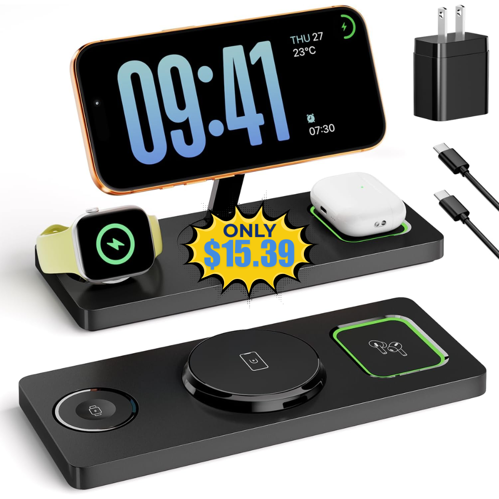 Foldable 3 in 1 Charging Station Deal: Save 44%