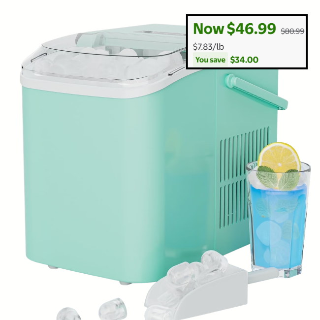 Portable Ice Maker Machine Deal: Save $34 at Walmart