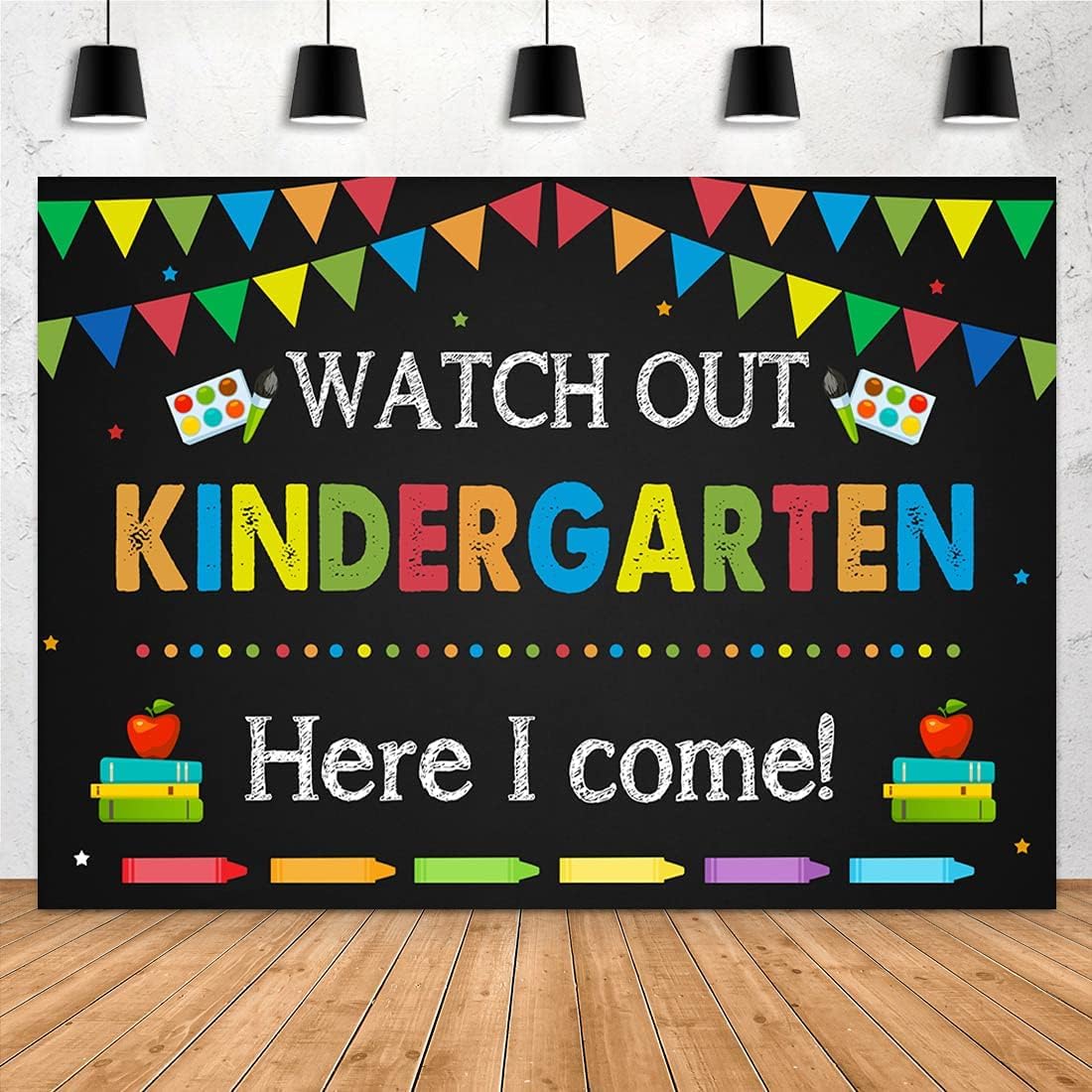 Aperturee Kindergarten Graduation Back to School Backdrop 7x deal at Amazon