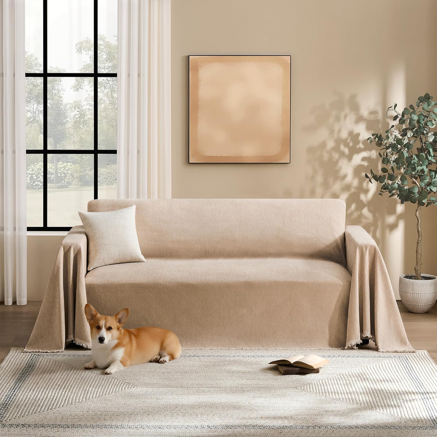 Maymiss Couch Cover for Dogs Sectional Sofa Covers Washable deal at Amazon