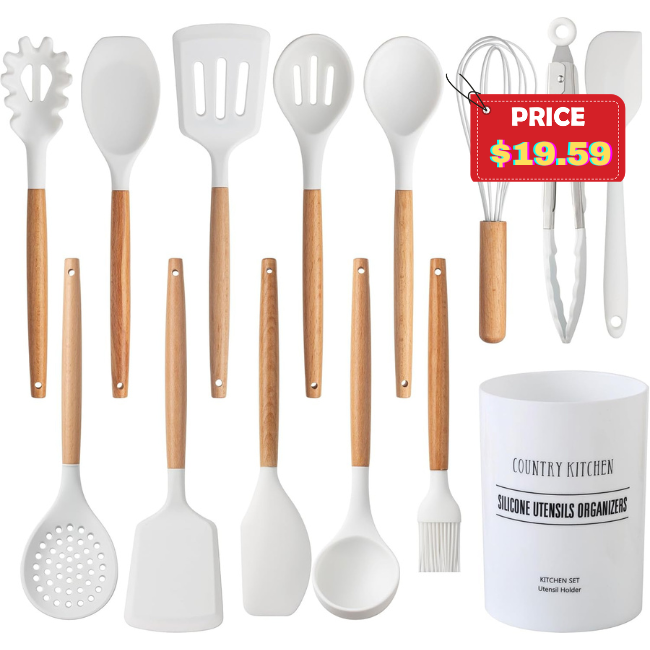 Non Stick Silicone Utensil Set Deal: Save 35%
