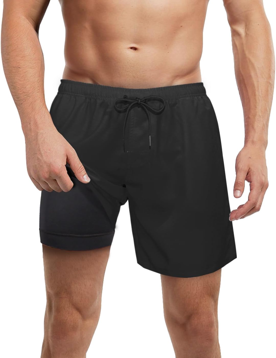Compression Lined Swim Trunks Black Swim Only $23.99 at Amazon