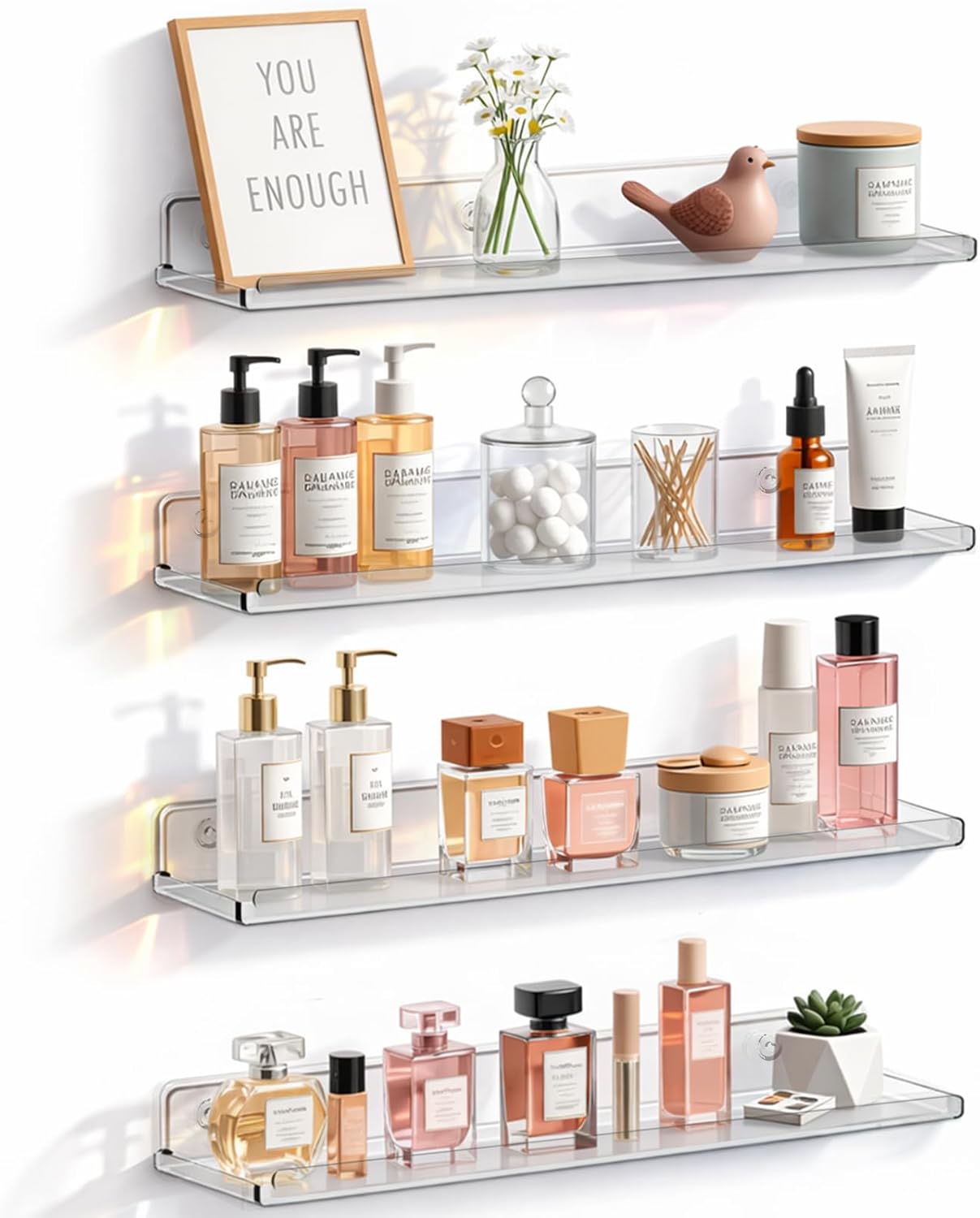 Clear Floating Shelves 4-Pack for Only $9.98 (Reg. $17.99) at Amazon