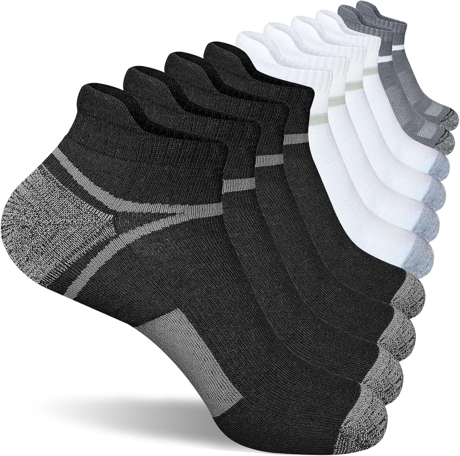 suaskk Men's Athletic Cushioned Ankle Socks 5 pairs on Amazon