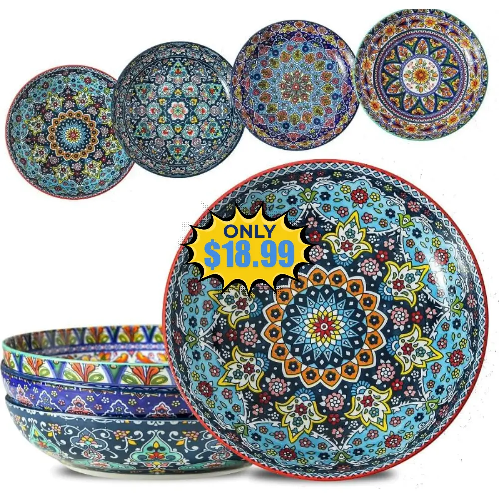 Glowworm Pasta Bowls Set of 4 Deal: Save with Promo Code