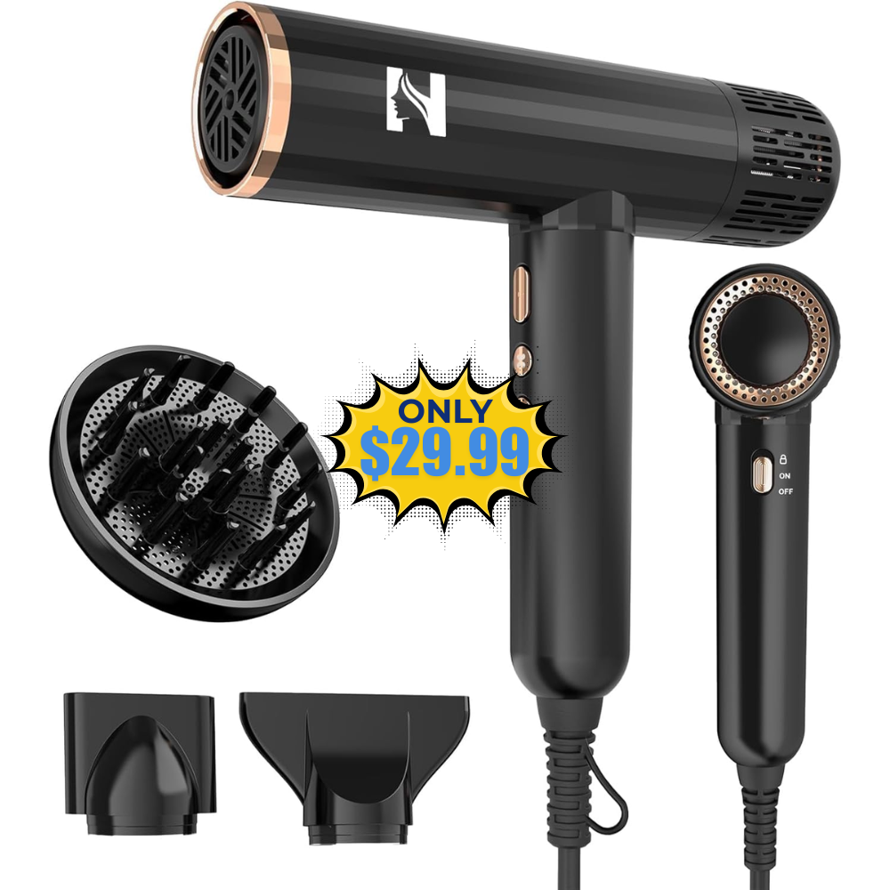 Nicebay Ionic Hair Dryer with Diffuser Promo: Save on Nicebay