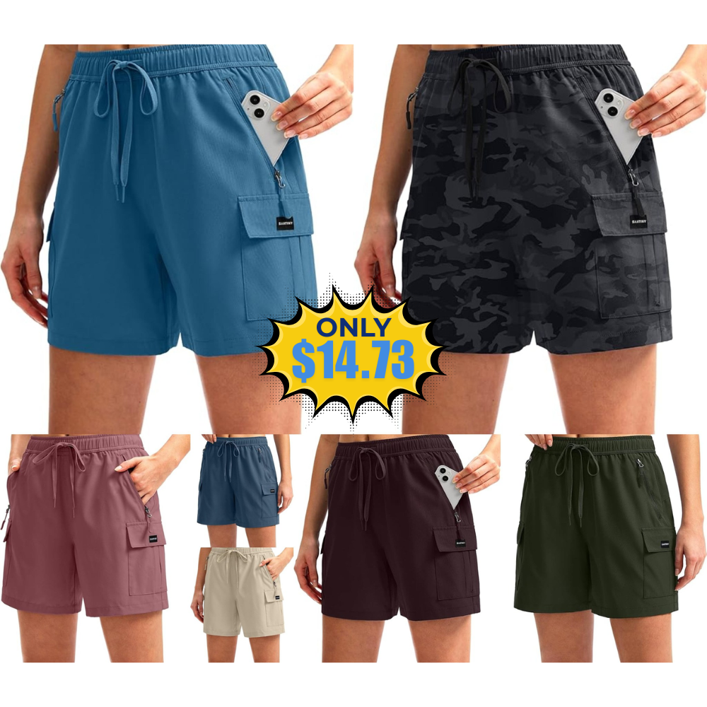 SANTINY Women’s Hiking Cargo Shorts Deal