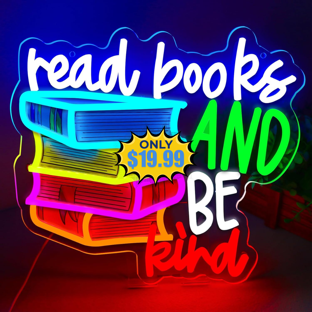 LED Read Books Be Kind Neon Signs Deal: Save with Promo Code