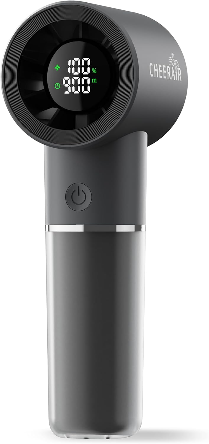 Cheerair Handheld Portable Fan on Amazon - 6-speed rechargeable mini fan with 5000mAh battery and LE