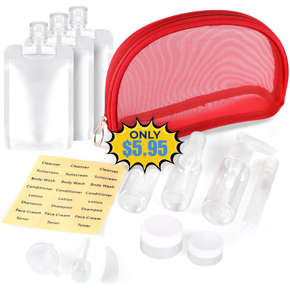 9-Pack Travel Bottles Set Deal: Save 25%