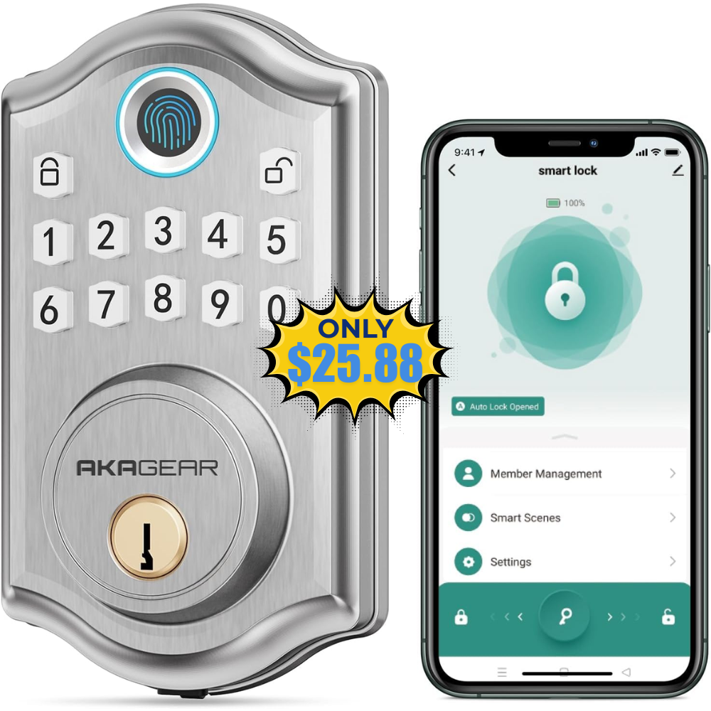 AkaGear Keyless Entry Door Lock Deal: Save 68%