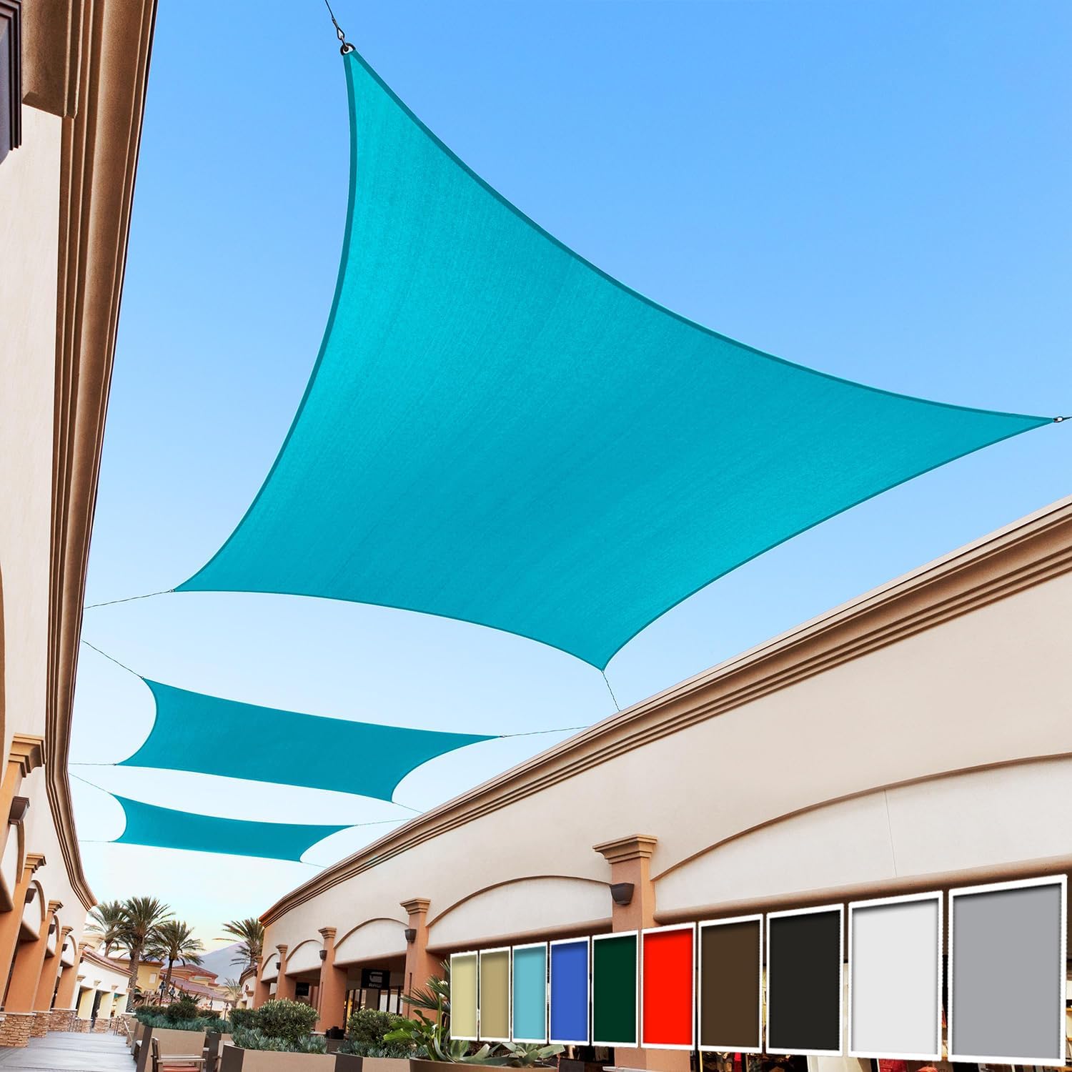 Royal Shade 8×14 Turquoise Sun Shade Sail Only $29.74 (Reg. $34.99)