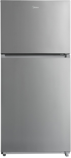 Midea Fingerprint Resistant 18.1-cu ft Top-Freezer Refrigerator in Stainless Steel at Lowe's