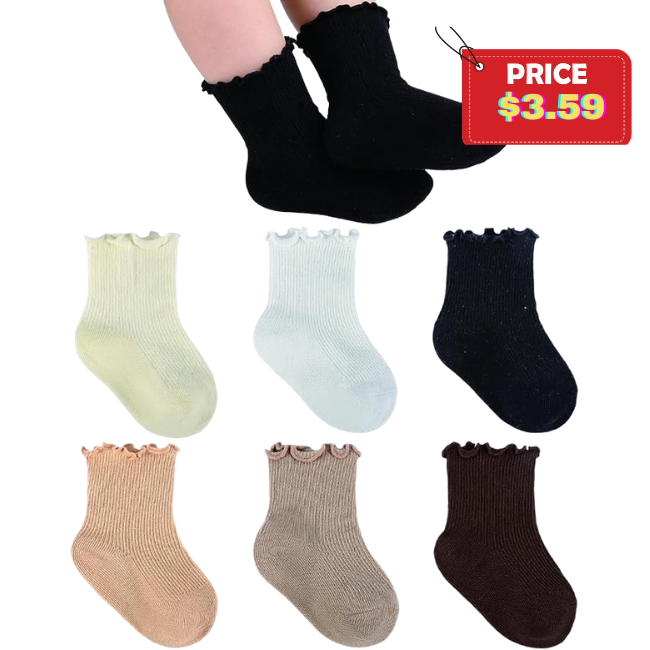 6 Pairs Baby Socks Deal: Save 64%