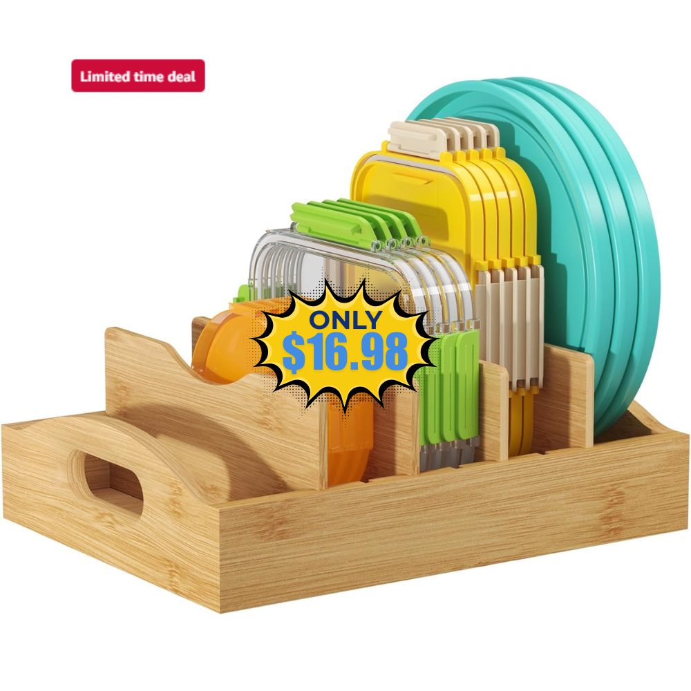 Lifewit Bamboo Lid Organizers Deal: Save 23%