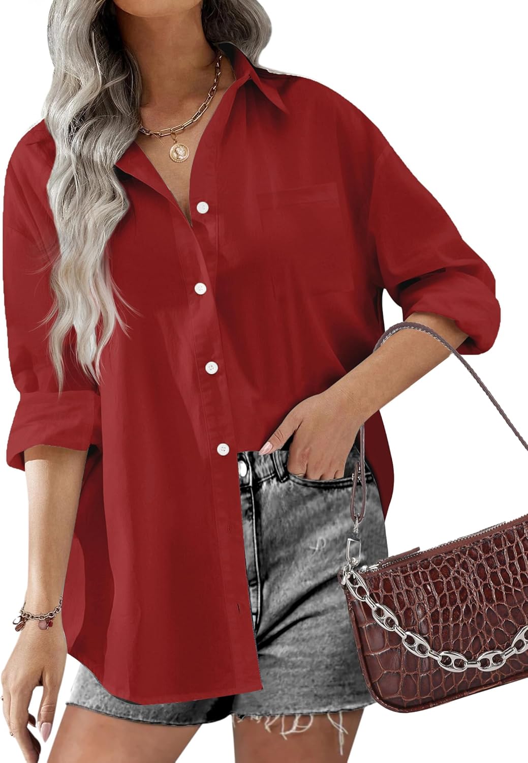 HOTOUCH Women Button Up Shirt Only $24.99 (Reg. $24.99) at Amazon