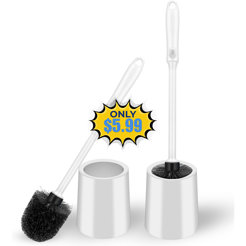 Toilet Brush and Holder Set, 2 Pack Deal: Save 40%