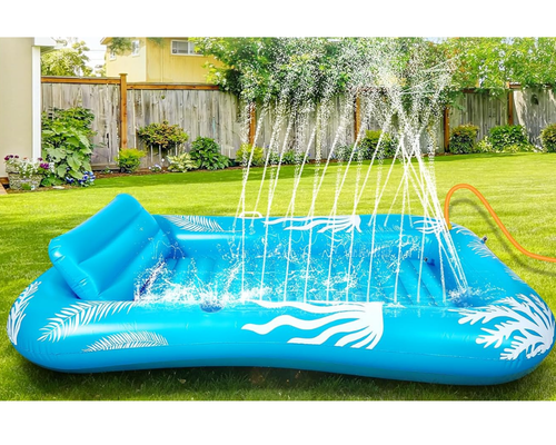 Inflatable Tanning Pool with Sprinklers