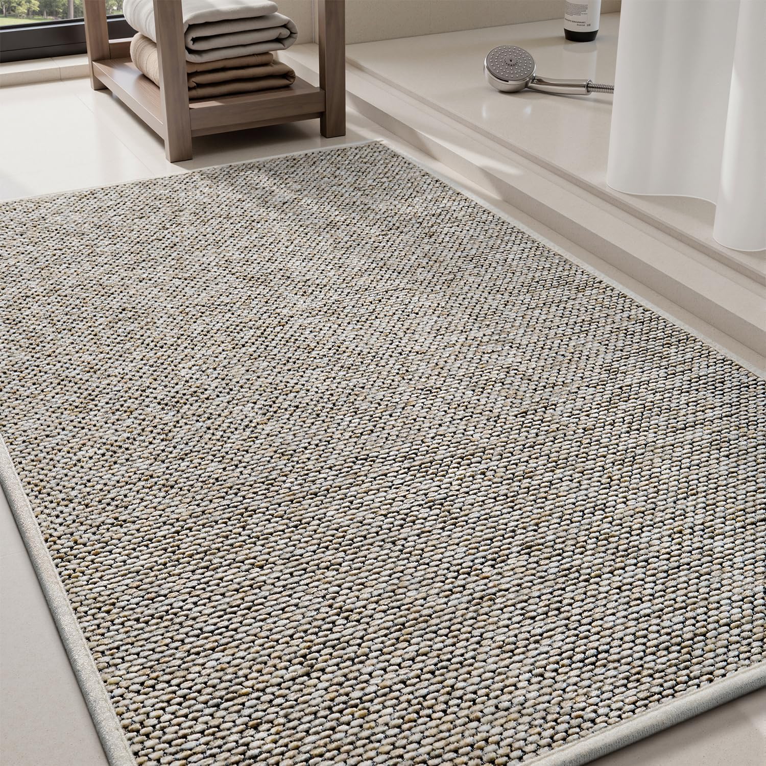 PADOOR Thin Bath Mats, Braided Bath Mats Only $16.99 at Amazon