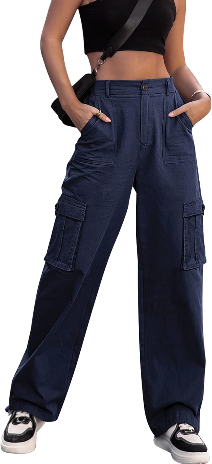 ZMPSIISA Women High Waisted Cargo Pants Only $35.99 at Amazon