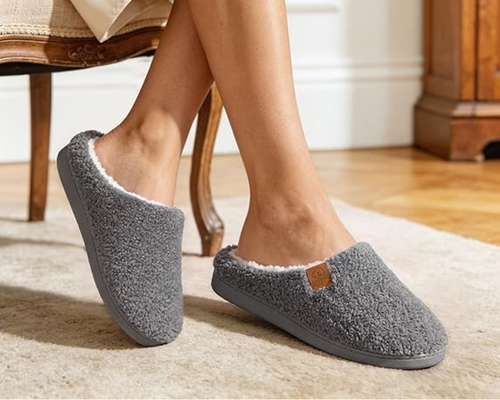 Woman’s Memory Foam Fuzzy Slippers Deal: Various Styles
