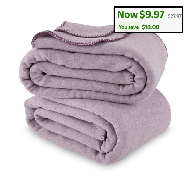 Purple Fleece Bed Blanket Deal: Save $18 at Walmart