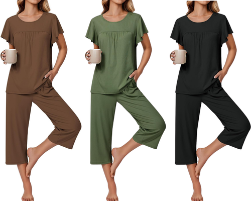 Women’s Short Sleeve Pullover Lounge Set Deal