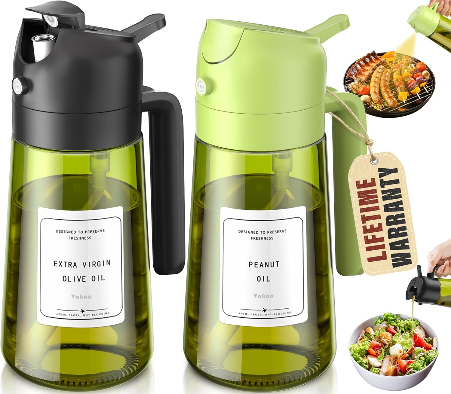 Vakoo 2 in 1 Oil Sprayer and Oil Dispenser Only $15.97 at Amazon